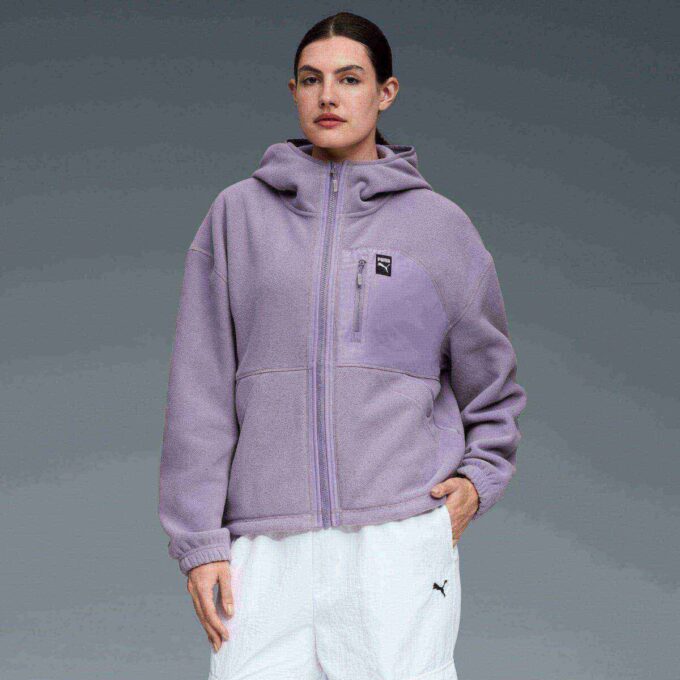 Chaqueta polar con capucha para mujer Chaqueta polar con capucha para mujer