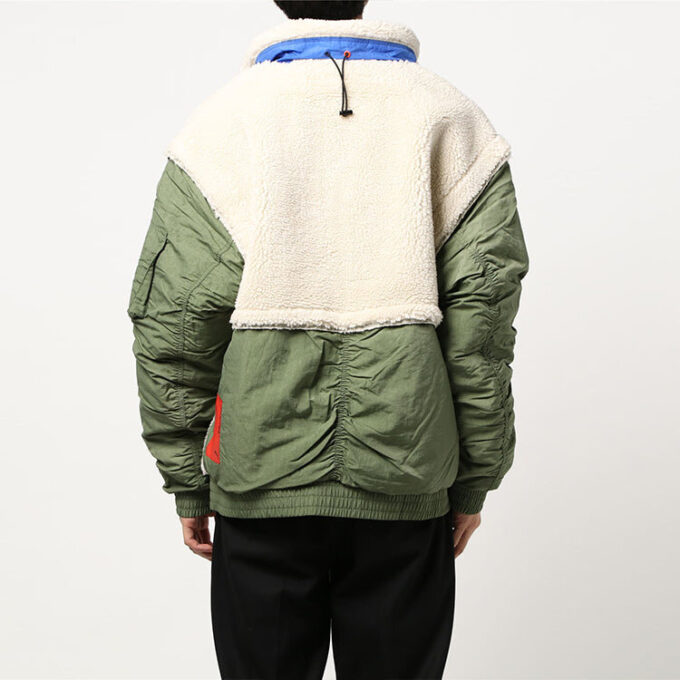 Chaqueta polar Sherpa PUMA x Attempt «Beige, verde y azul»