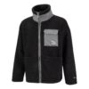 Chaqueta Sherpa con bolsillo de parche «Negra»