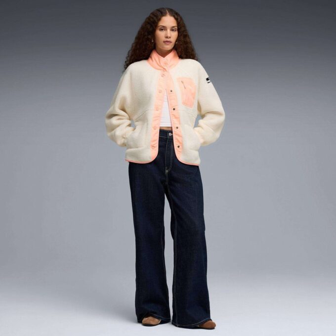 Chaqueta Sherpa de forro polar para mujer