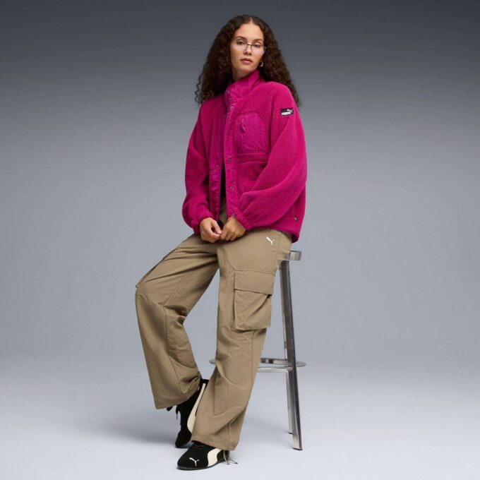 Chaqueta Sherpa de forro polar para mujer