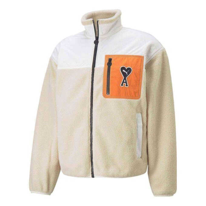Chaqueta Sherpa PUMA x Ami «Beige»