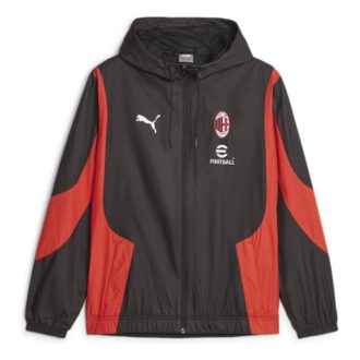 Chaqueta tejida prepartido del Milan AC «Negra y roja»