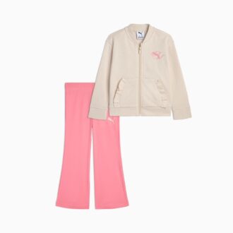Conjuntos a juego de chaqueta polar y leggings acampanados para niños pequeños