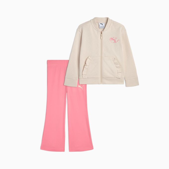 Conjuntos a juego de chaqueta polar y leggings acampanados para niños pequeños