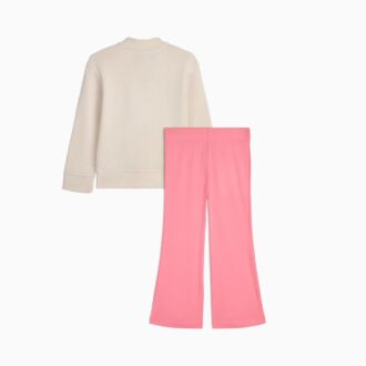 Conjuntos a juego de chaqueta polar y leggings acampanados para niños pequeños