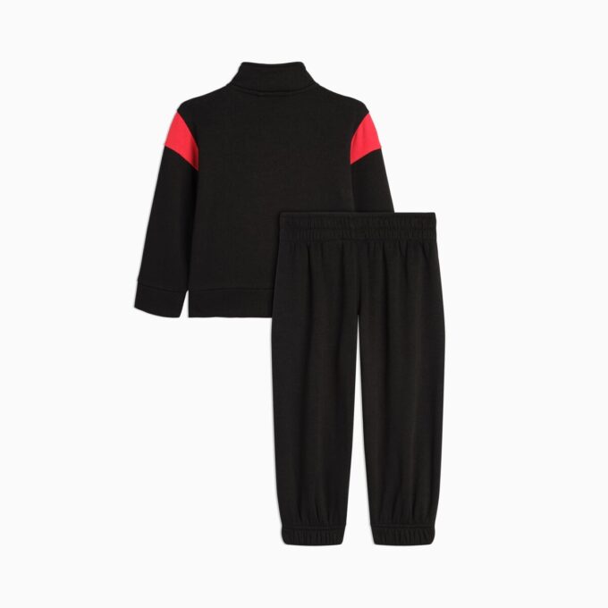 Conjuntos a juego de chándal y sudadera de algodón polar con cremallera de un cuarto para niños pequeños