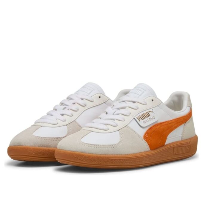 Cuero Palermo «Blanco Naranja Glo»