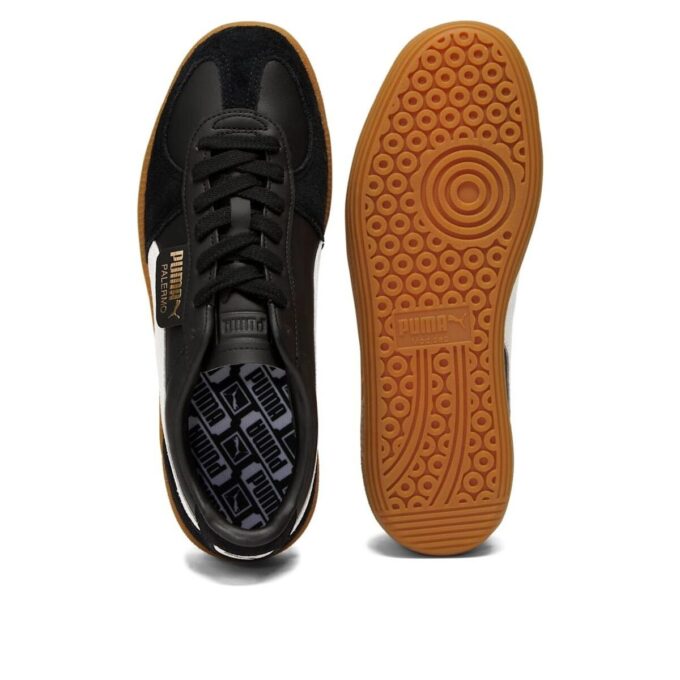 Cuero Palermo «Pluma Negra Gris Goma»