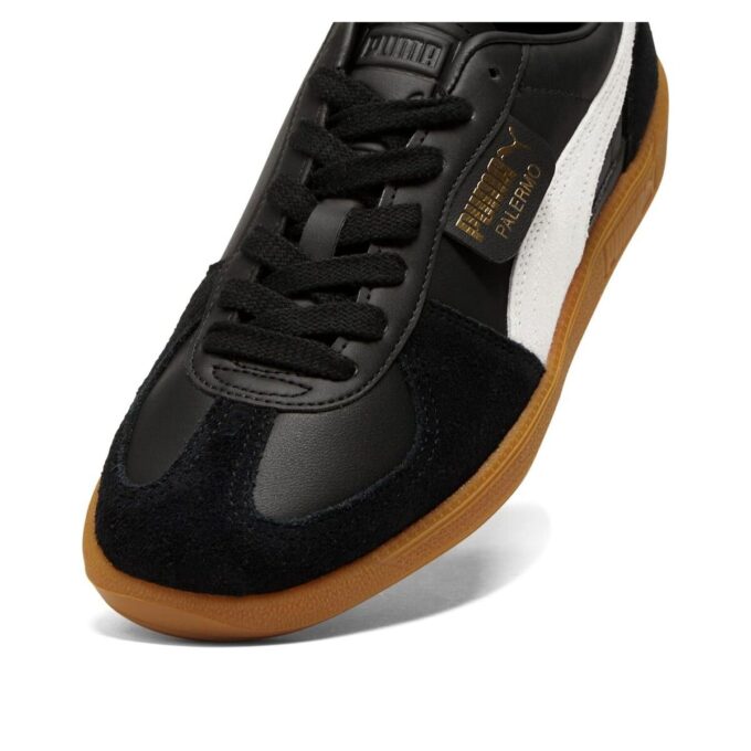 Cuero Palermo «Pluma Negra Gris Goma»