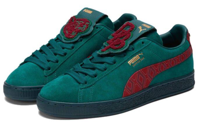 Dapper Dan x Suede «Estampado Jacquard – Verde Universitario»