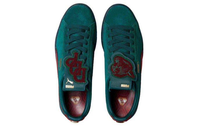 Dapper Dan x Suede «Estampado Jacquard – Verde Universitario»