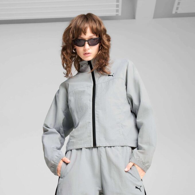 DARE TO Chaqueta tejida extragrande con cremallera completa para mujer DARE TO Chaqueta tejida extragrande con cremallera completa para mujer
