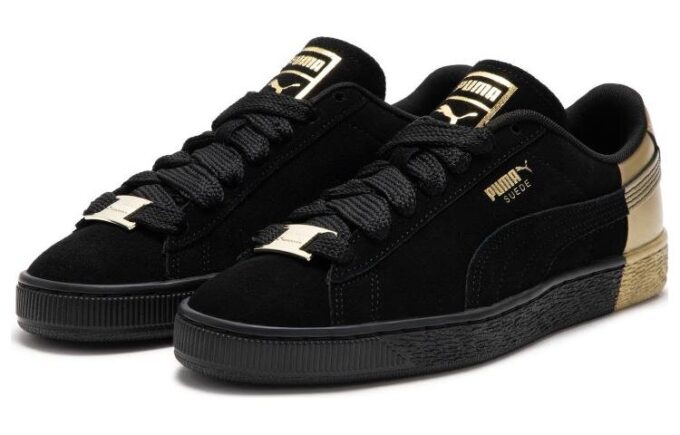 Equipo de baile Suede «Negro Dorado Metálico»