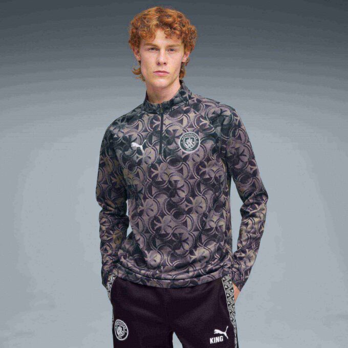 Jersey con cremallera de un cuarto para hombre del Manchester City Jersey con cremallera de un cuarto para hombre del Manchester City