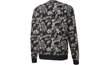 Jersey de manga larga con cuello redondo «Camuflaje negro»