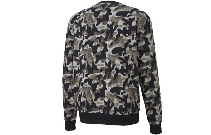 Jersey de manga larga con cuello redondo «Camuflaje negro»
