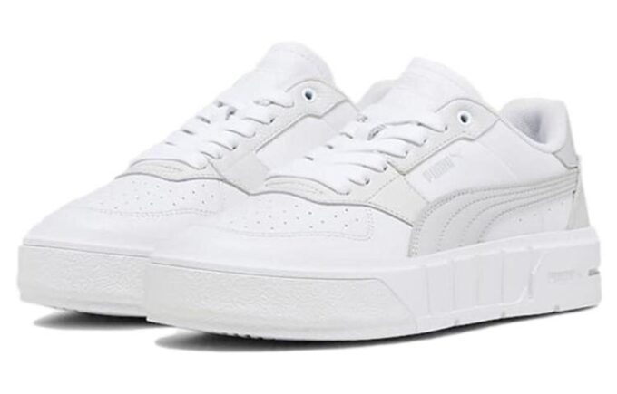(Mujeres) Cali Court Leather «Blanco Gris Claro Fresco»