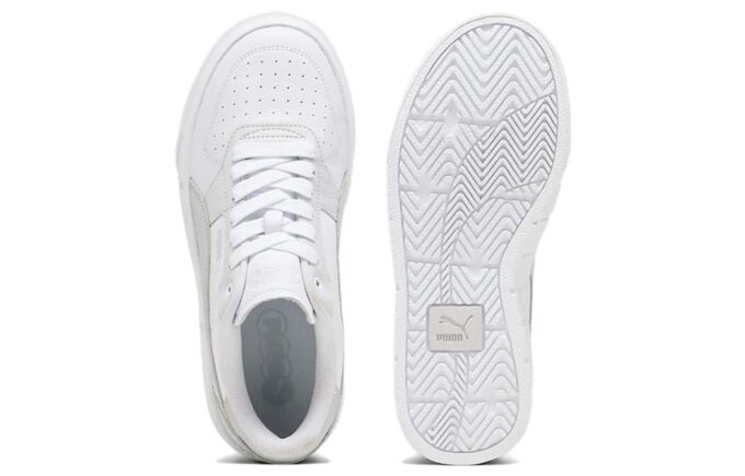 (Mujeres) Cali Court Leather «Blanco Gris Claro Fresco»