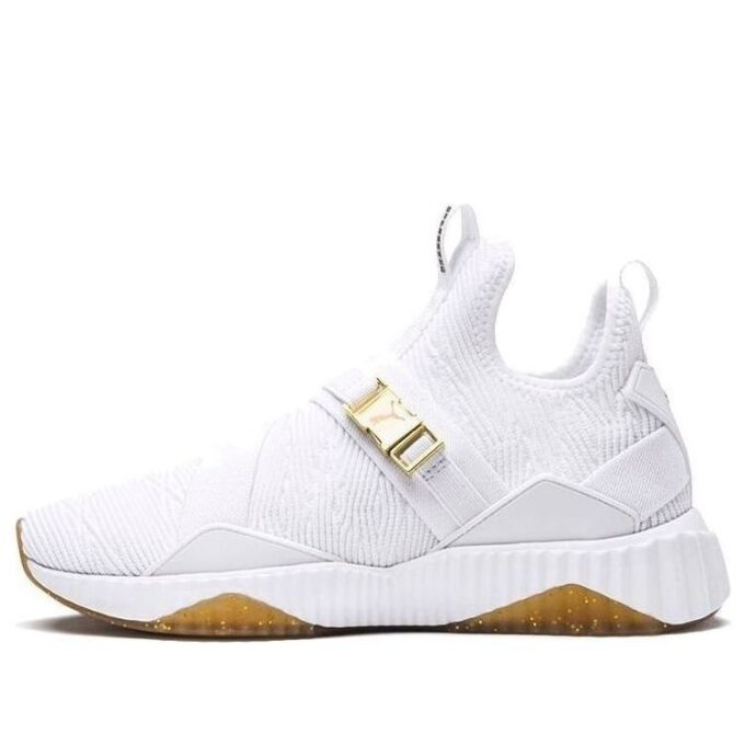 (Mujeres) Defy Varsity Mid «Blanco Dorado Metálico»