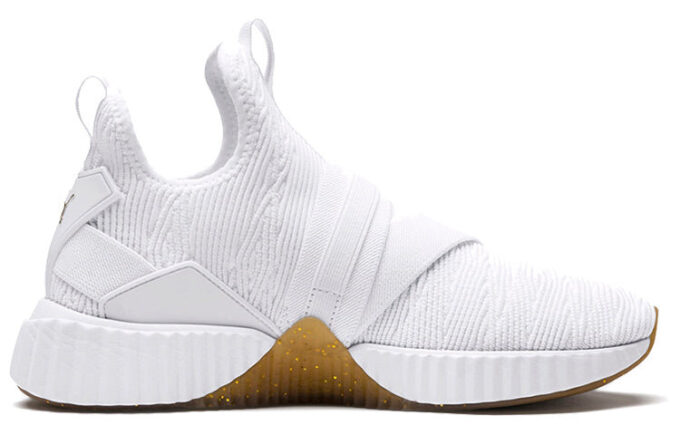 (Mujeres) Defy Varsity Mid «Blanco Dorado Metálico»