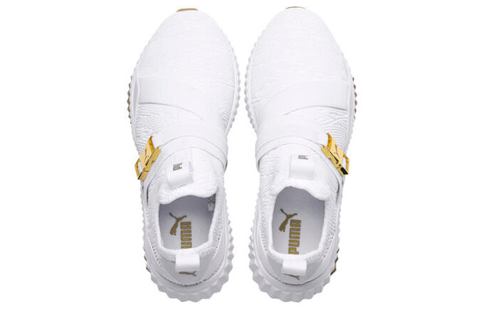 (Mujeres) Defy Varsity Mid «Blanco Dorado Metálico»