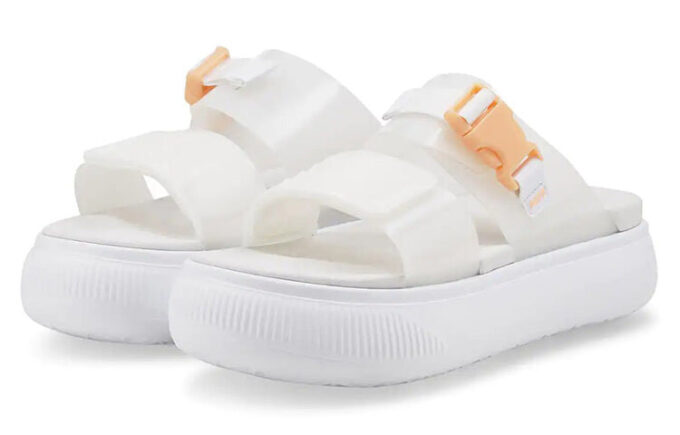 (Mujeres) Sandalias Mayu Pop de gamuza «Melón blanco efervescente»