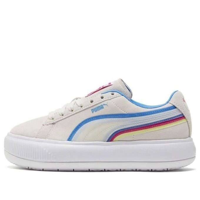 (Mujeres) Suede Mayu Triplex Tech «Crema, blanco, azul y rojo»