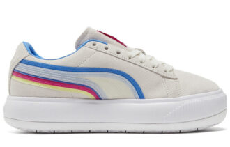 (Mujeres) Suede Mayu Triplex Tech «Crema, blanco, azul y rojo»