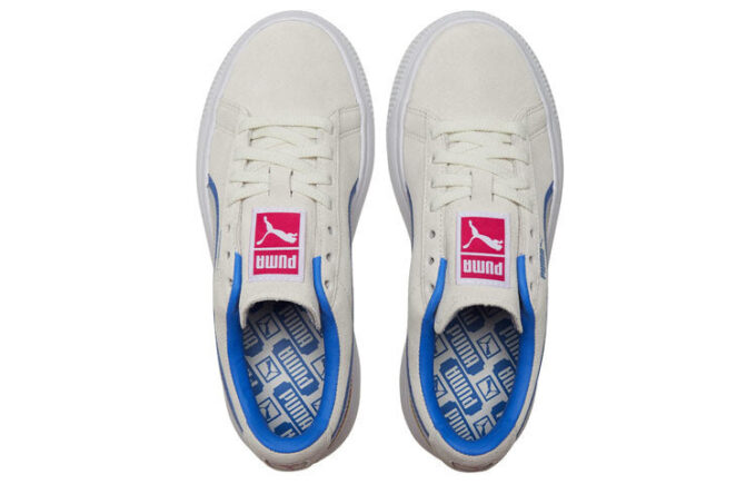 (Mujeres) Suede Mayu Triplex Tech «Crema, blanco, azul y rojo»