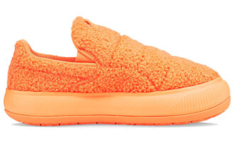 (Mujeres) Zapatillas sin cordones Mayu de gamuza «Teddy – Cítrico neón»