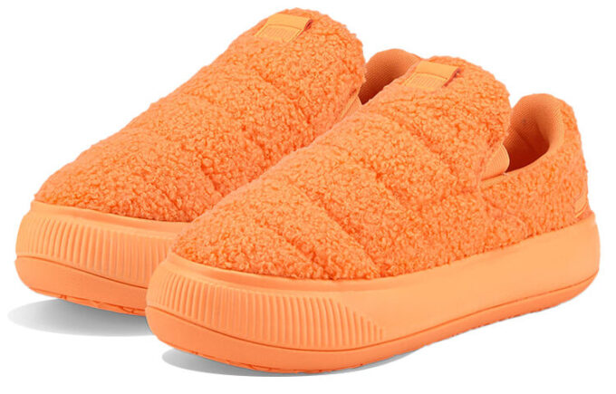(Mujeres) Zapatillas sin cordones Mayu de gamuza «Teddy – Cítrico neón»