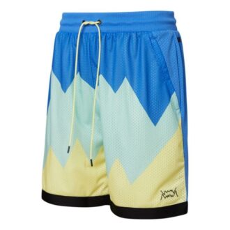 Pantalón corto de baloncesto con beca «Azul, verde y amarillo»
