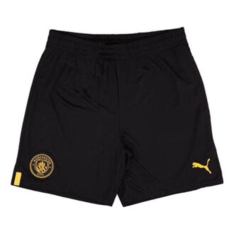 Pantalón corto réplica del Manchester City F.C. 22/23 «Negro Dorado»