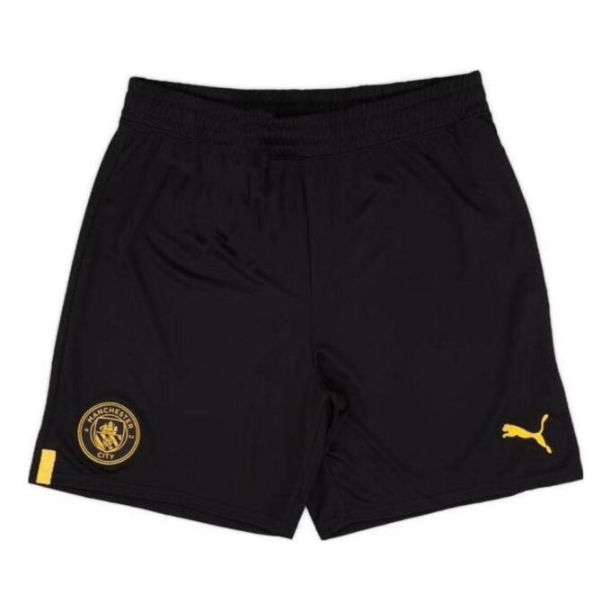 Pantalón corto réplica del Manchester City F.C. 22/23 «Negro Dorado»
