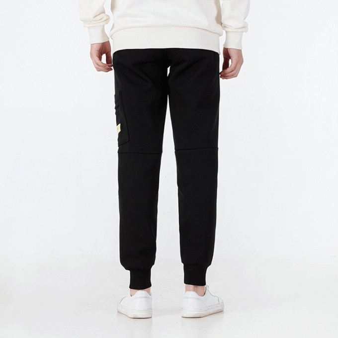 Pantalón deportivo de punto con insignia mixta «Negro»