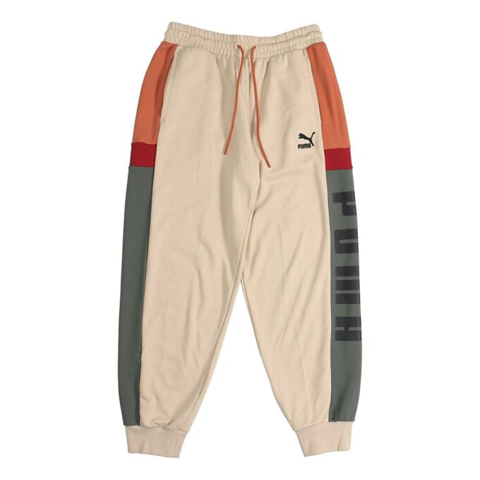 Pantalón deportivo retro con bloques «beige, gris, rojo y negro»