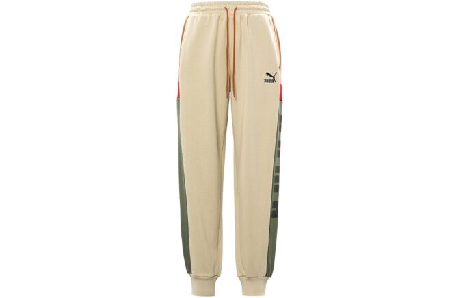 Pantalón deportivo retro con bloques «beige, gris, rojo y negro»