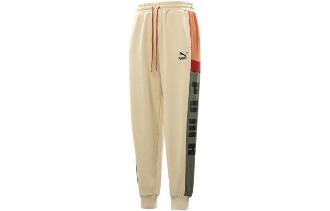 Pantalón deportivo retro con bloques «beige, gris, rojo y negro»