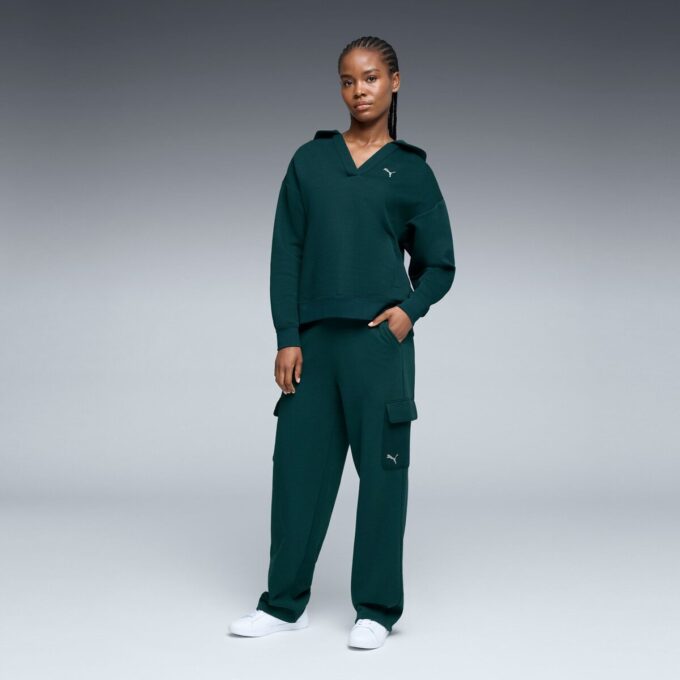 Pantalones cargo de pierna recta para mujer de Elevated Essentials