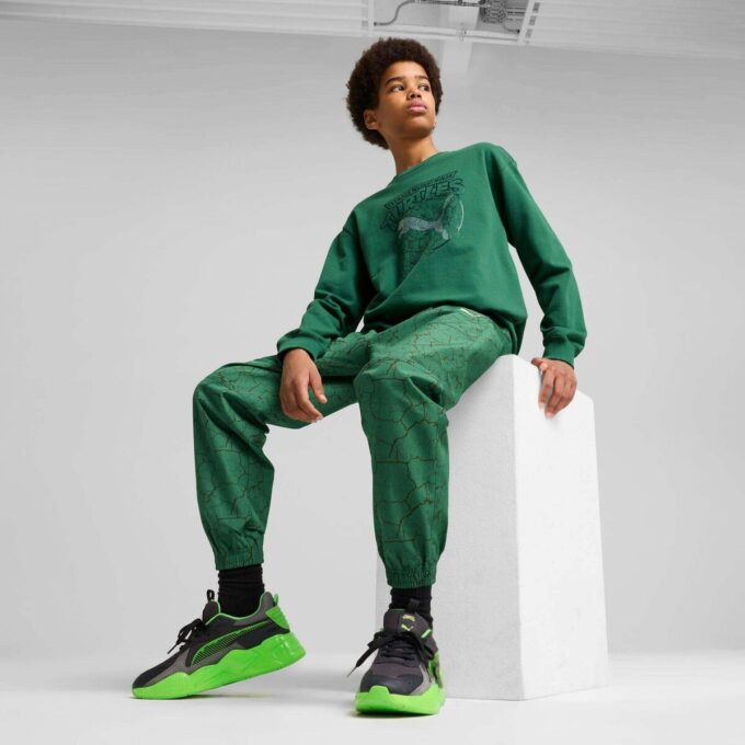 Pantalones cargo tejidos holgados para niños grandes de PUMA x TMNT