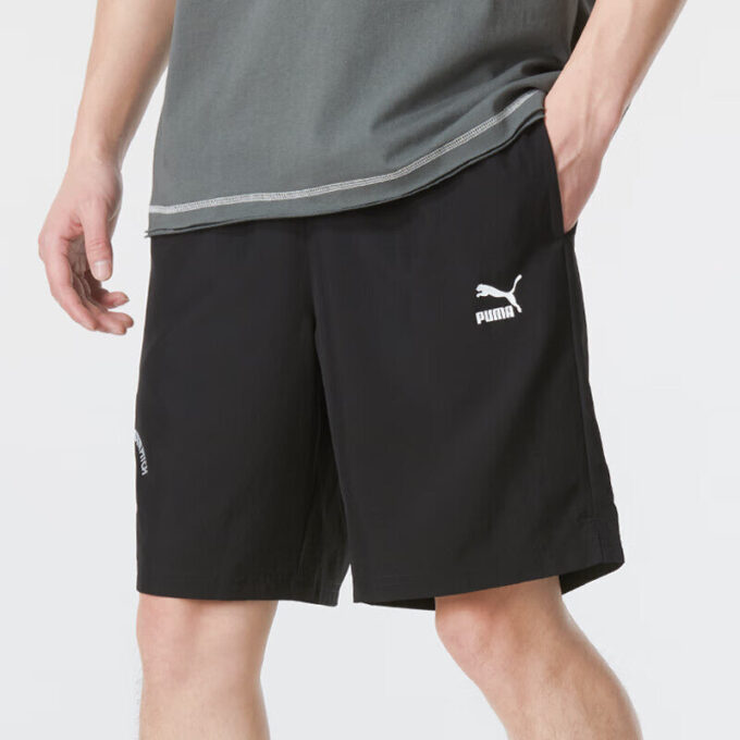 Pantalones cortos casuales con logotipo «Negro»