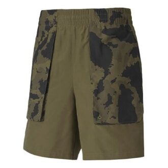 Pantalones cortos casuales de moda PUMA x First Mile «Verde oliva»