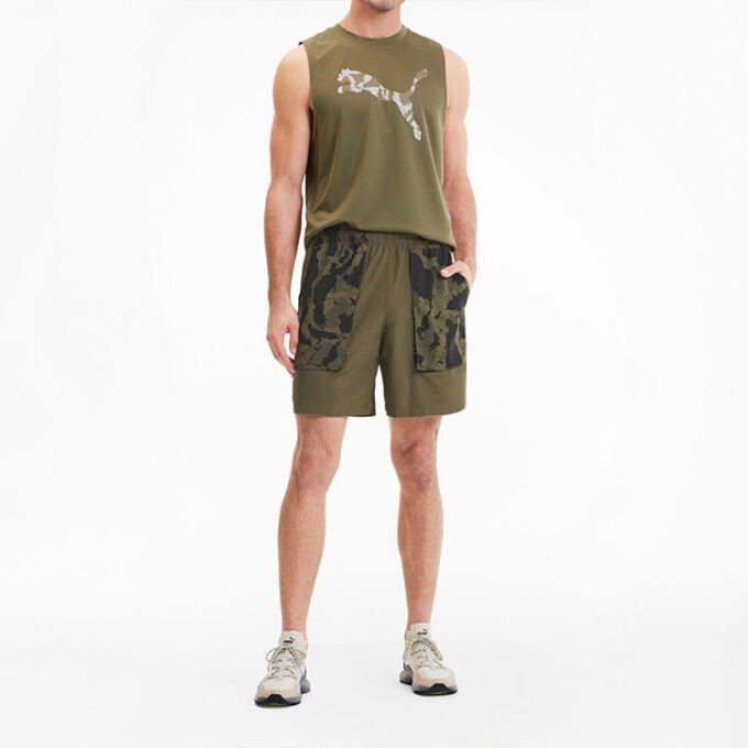 Pantalones cortos casuales de moda PUMA x First Mile «Verde oliva»
