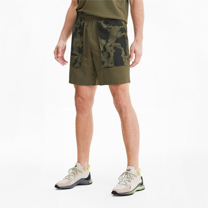 Pantalones cortos casuales de moda PUMA x First Mile «Verde oliva»