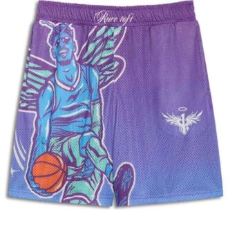 Pantalones cortos de baloncesto con estampado Charlotte de MELO «Purple Glimmer»