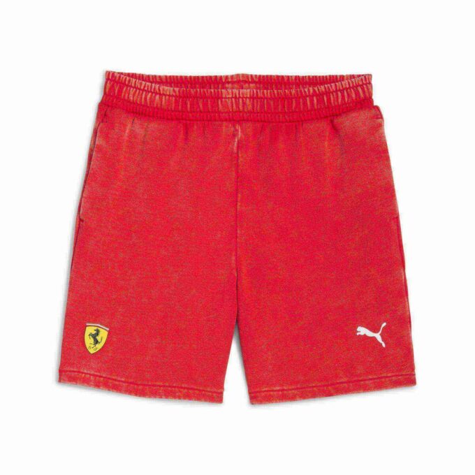 Pantalones cortos de deporte de motor para niños grandes de la Scuderia Ferrari Sportswear