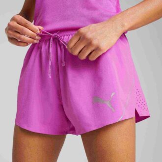 Pantalones cortos de running ligeros Raceday Ultraweave para mujer con abertura de 3″
