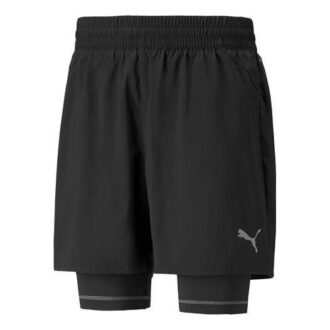 Pantalones cortos para correr Graphic 2 en 1 5 «Negro»