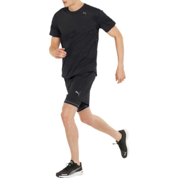 Pantalones cortos para correr Graphic 2 en 1 5 «Negro»